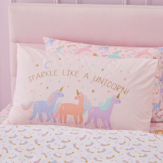 Sparkle Like A Unicorn Kids Text Pillowcase