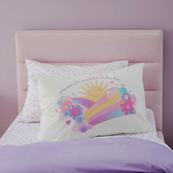 Sunshine In My Day Kids Text Pillowcase