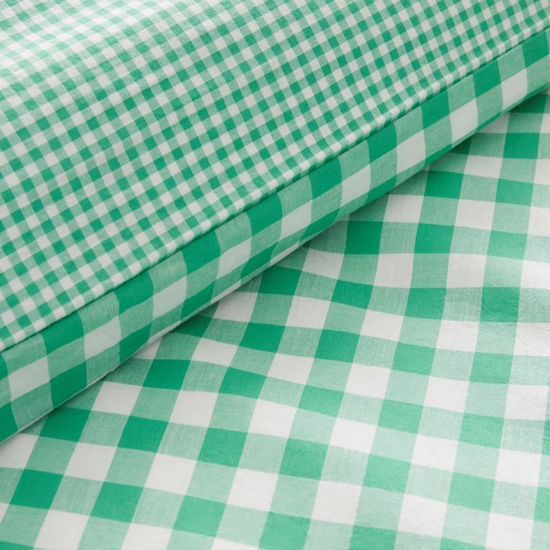 Sawyer Yarn Dyed Gingham Green Quilt Cover Set