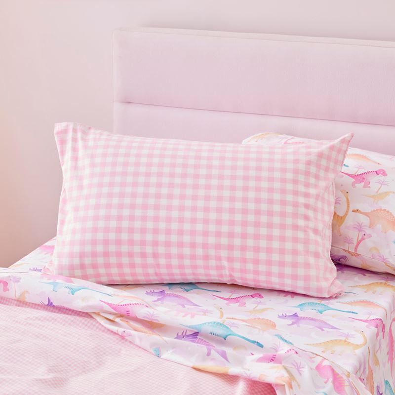 Sawyer Yarn Dyed Gingham Pink Quilt Cover Set