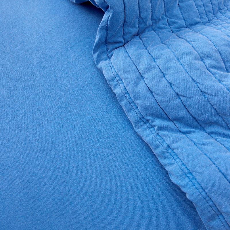 Danny Denim Prewashed Quilted Jersey Cot Quilt Cover Set