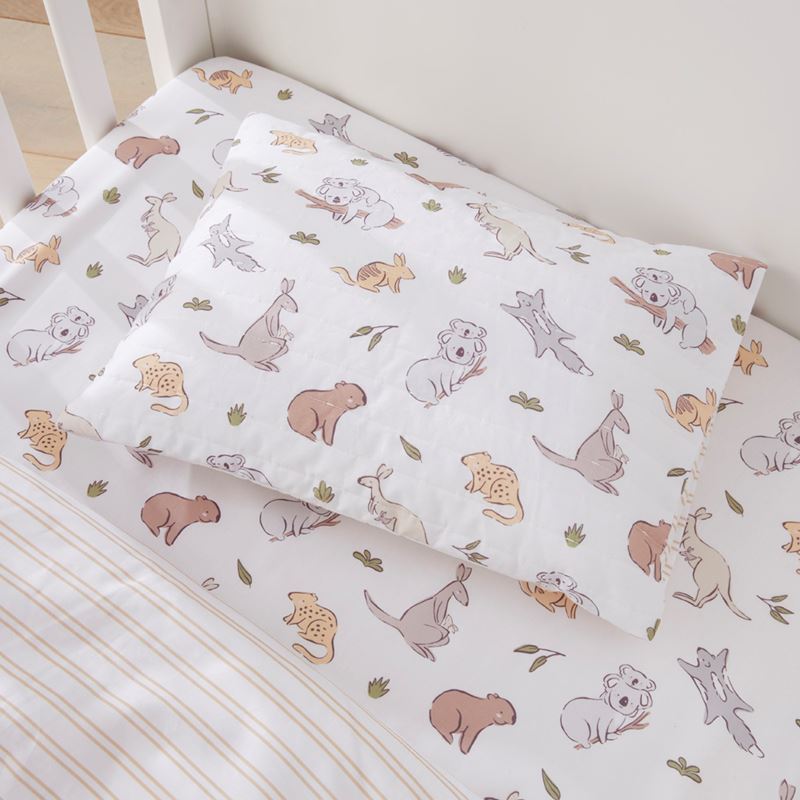 Little Animals Of Oz Cot Quilted Quilt Cover Set