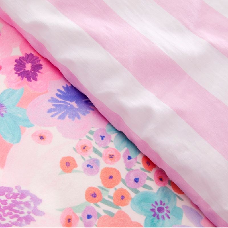Flora Bright Multi Velvet Quilt Cover Set