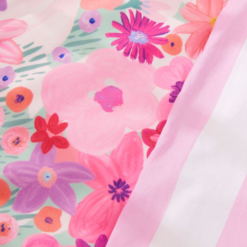 Flora Bright Multi Velvet Cot Quilt Cover Set
