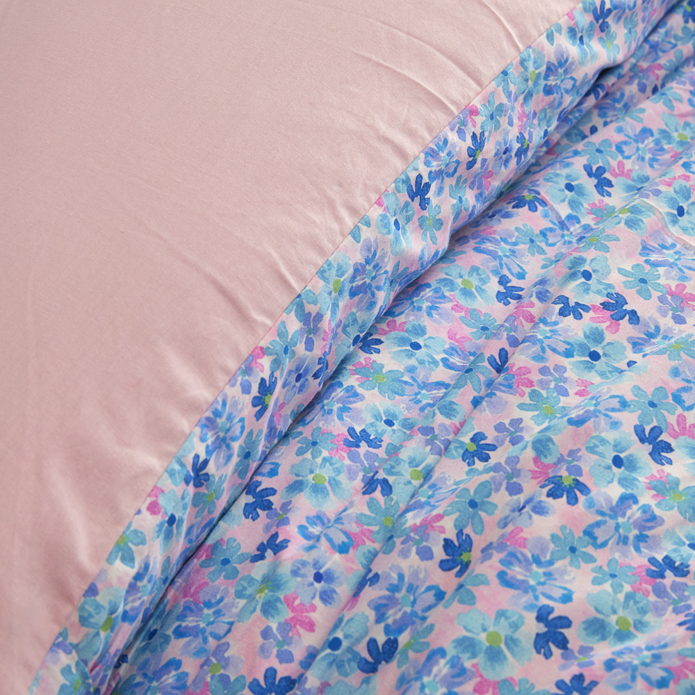 Adairs Kids Heirloom Iris Cornflower Ruched Quilt Cover Set Adairs