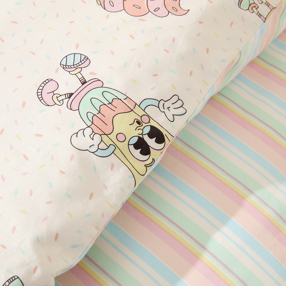 Adairs Kids Ice Cream Sundae Smile White Quilt Cover Set Adairs