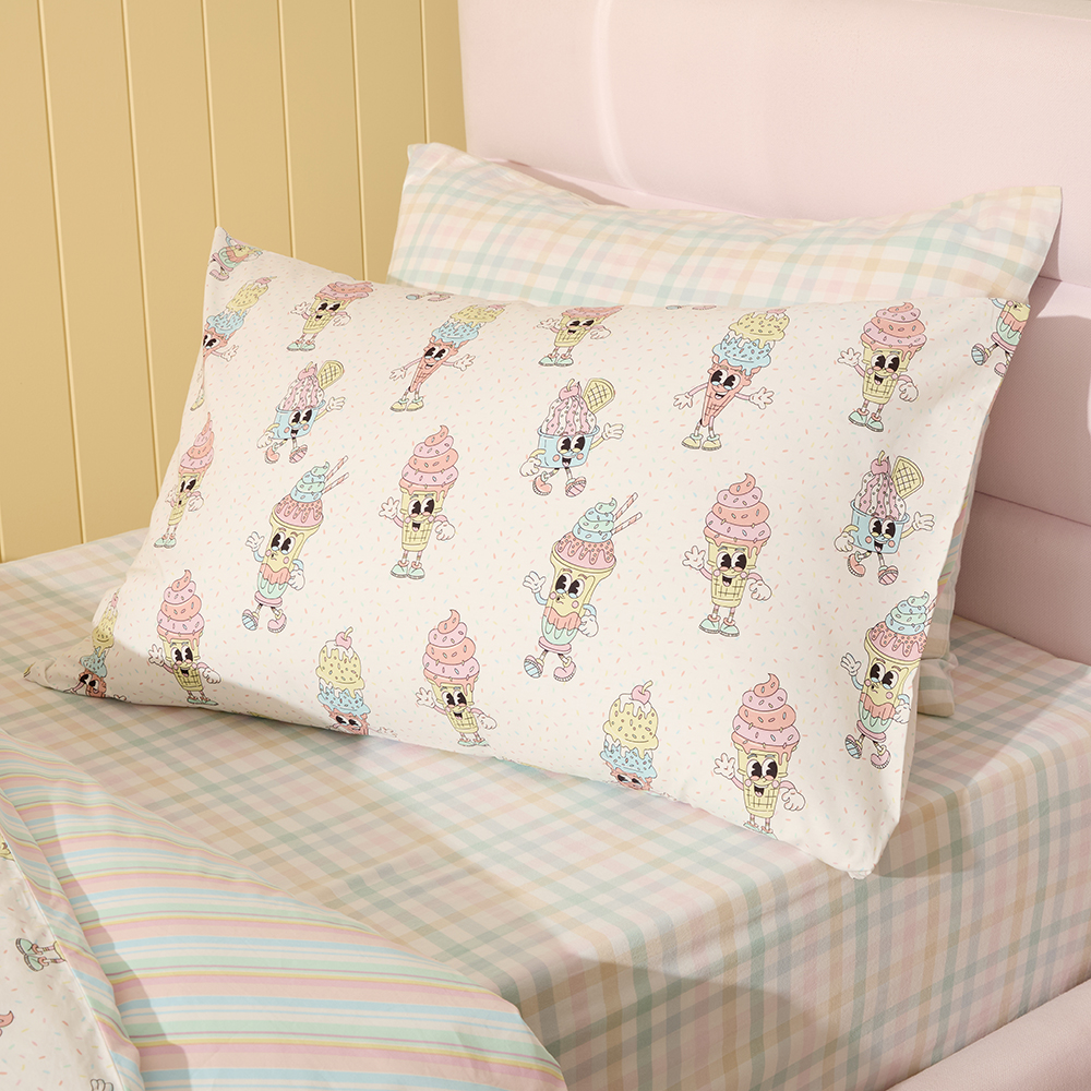 Adairs Kids Ice Cream Sundae Smile White Quilt Cover Set Adairs