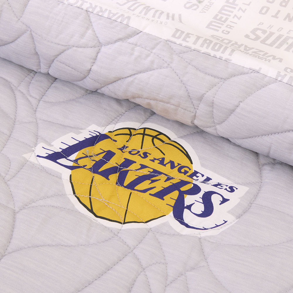Adairs Kids - NBA Grey Marle Quilted Quilt Cover Set | Adairs