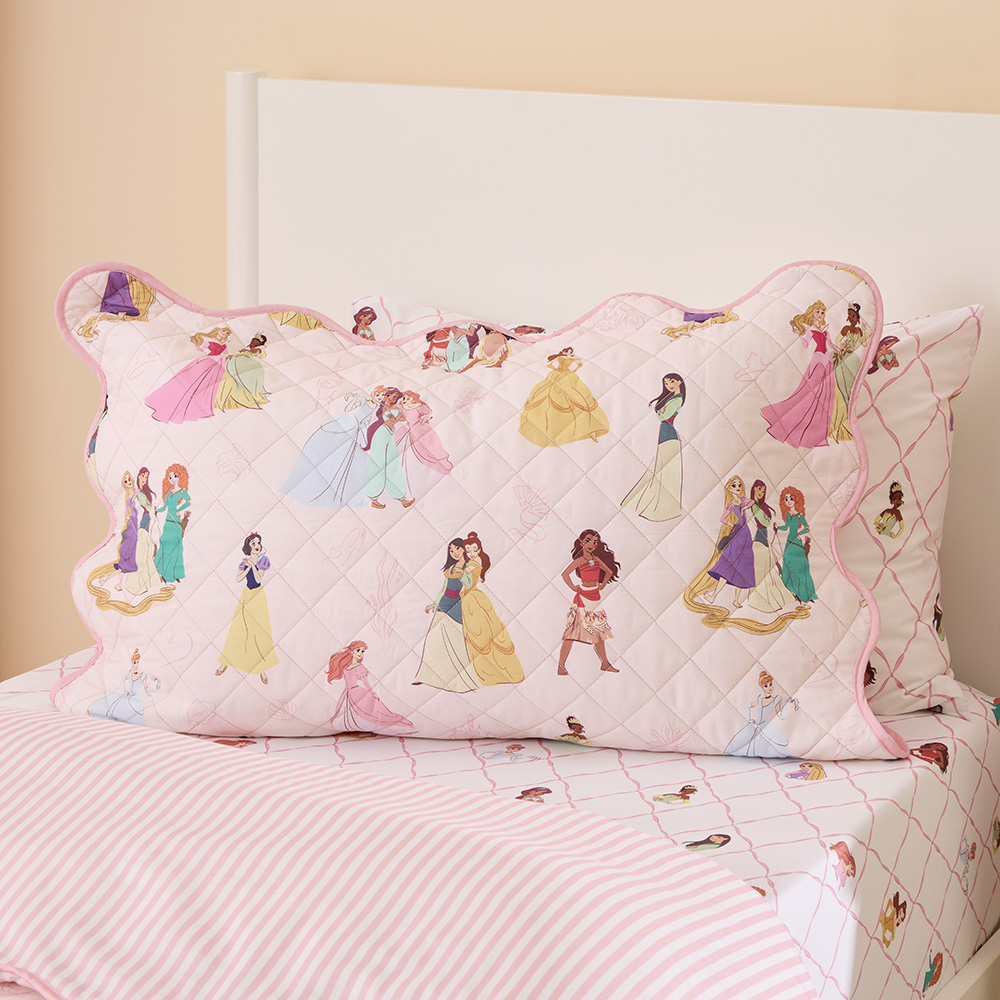 Adairs Kids - Disney Princess Pink Quilted Quilt Cover Set | Adairs