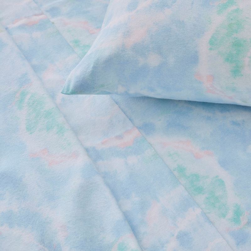Remy Ocean Tie Dye Flannelette Sheet Set