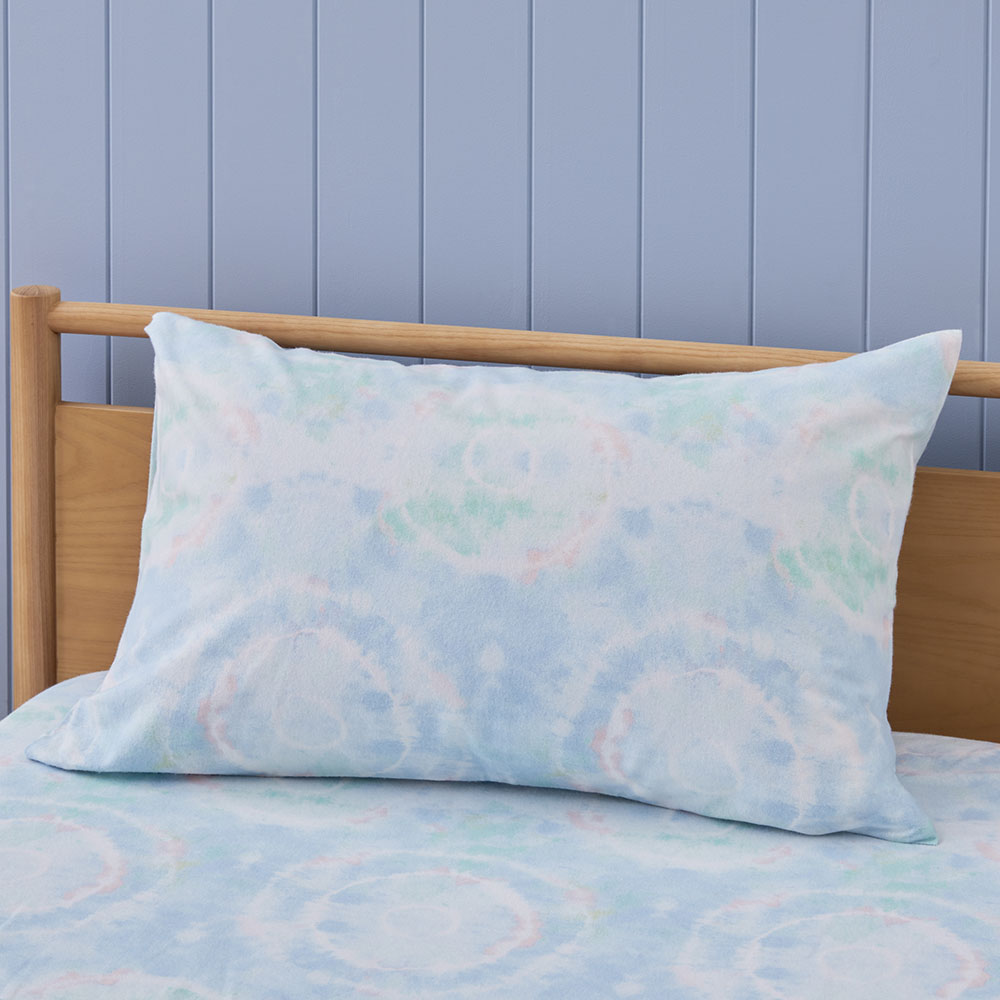 Adairs Kids Remy Ocean Tie Dye Flannelette Sheet Set Adairs