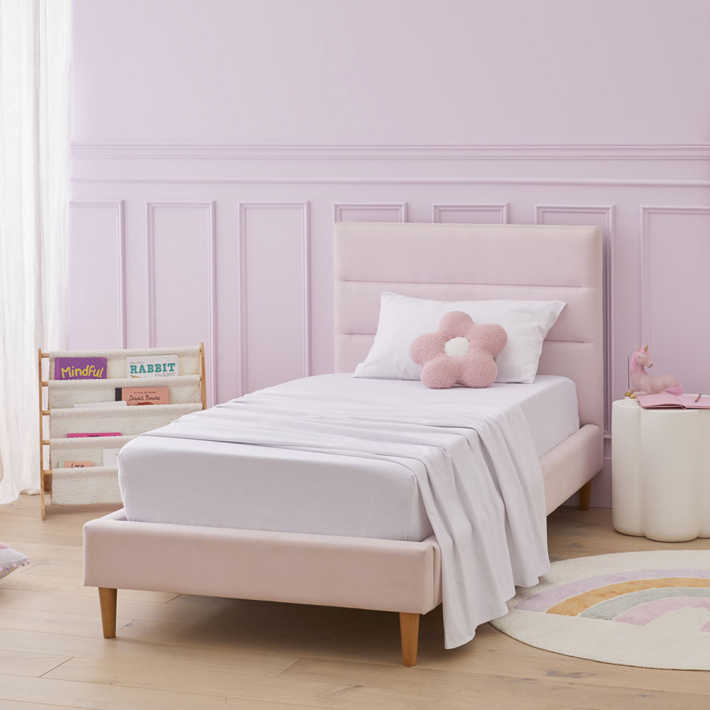 Adairs Kids Plain Dye White Flannelette Sheet Set Adairs