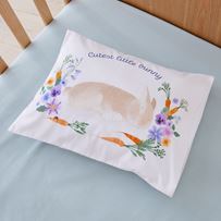 Decorative Cutest Little Bunny Cot Text Pillowcase