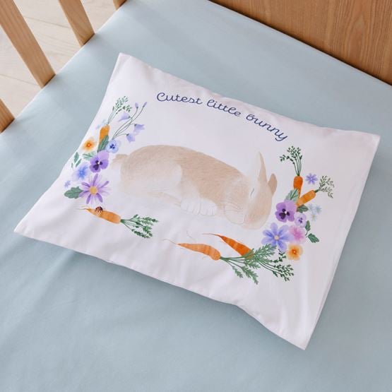 Decorative Cutest Little Bunny Cot Text Pillowcase