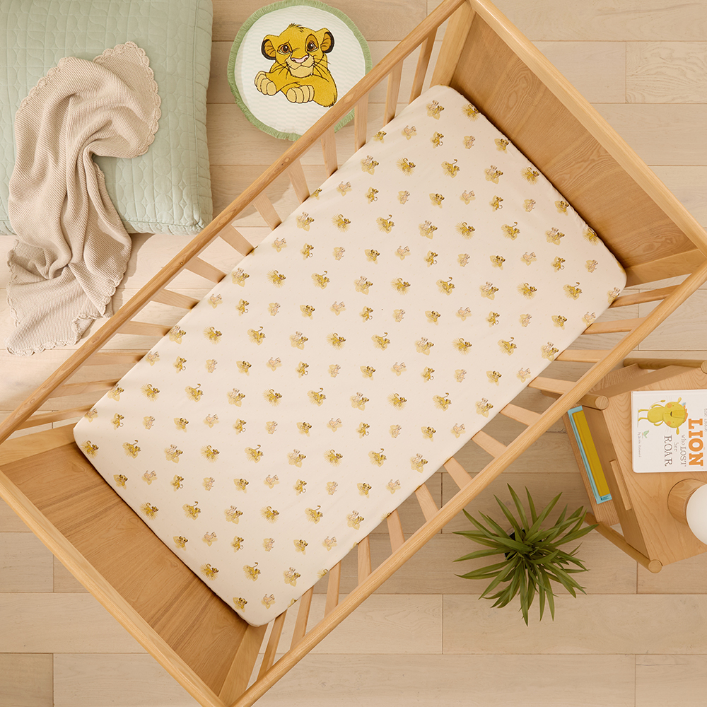 Adairs Kids Disney The Lion King Natural Cot Quilted Quilt Cover Set Adairs
