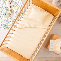 Relaxed Linen Look Butter Cot Quilt Cover Set