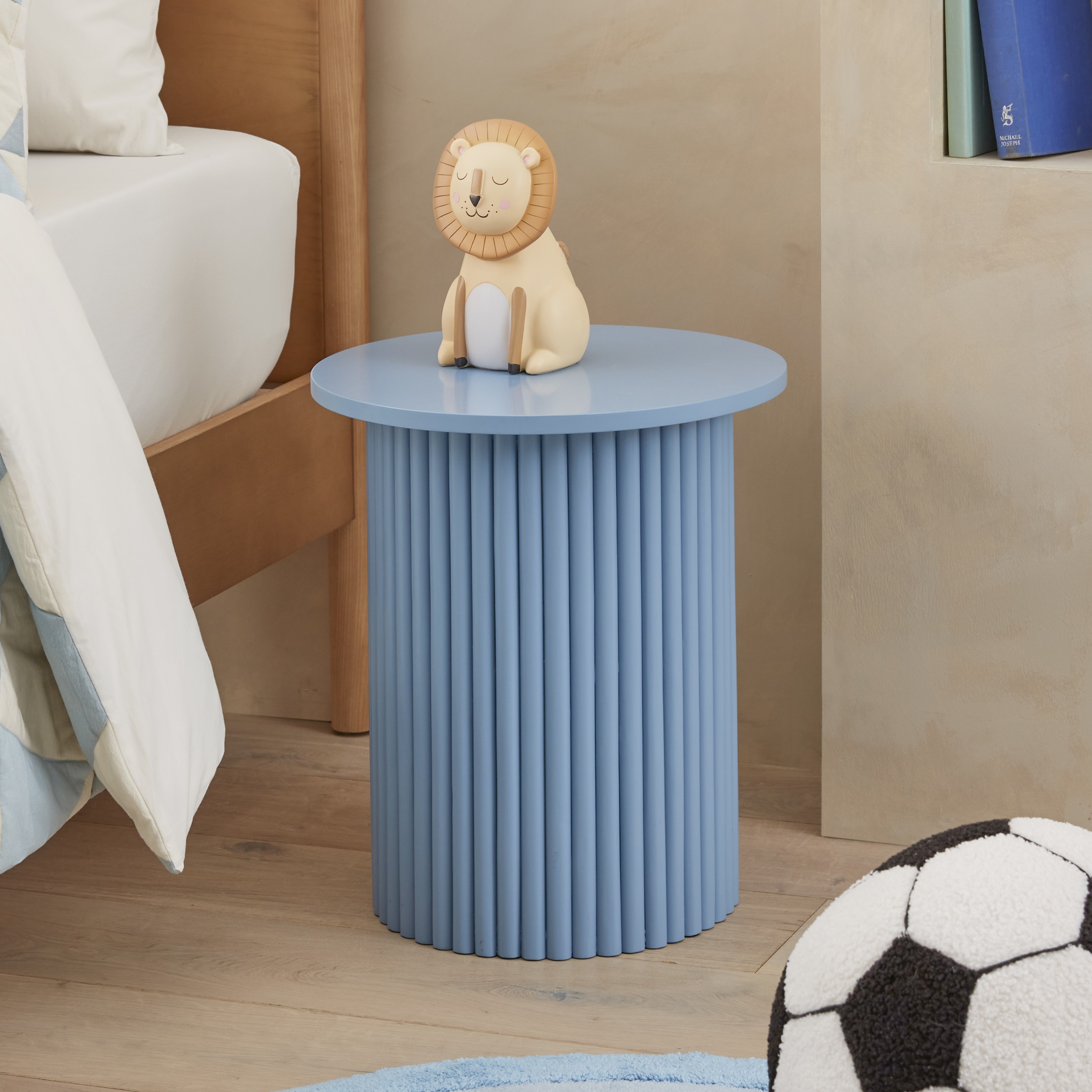 Adairs Kids Murphy Blue Round Side Table Adairs