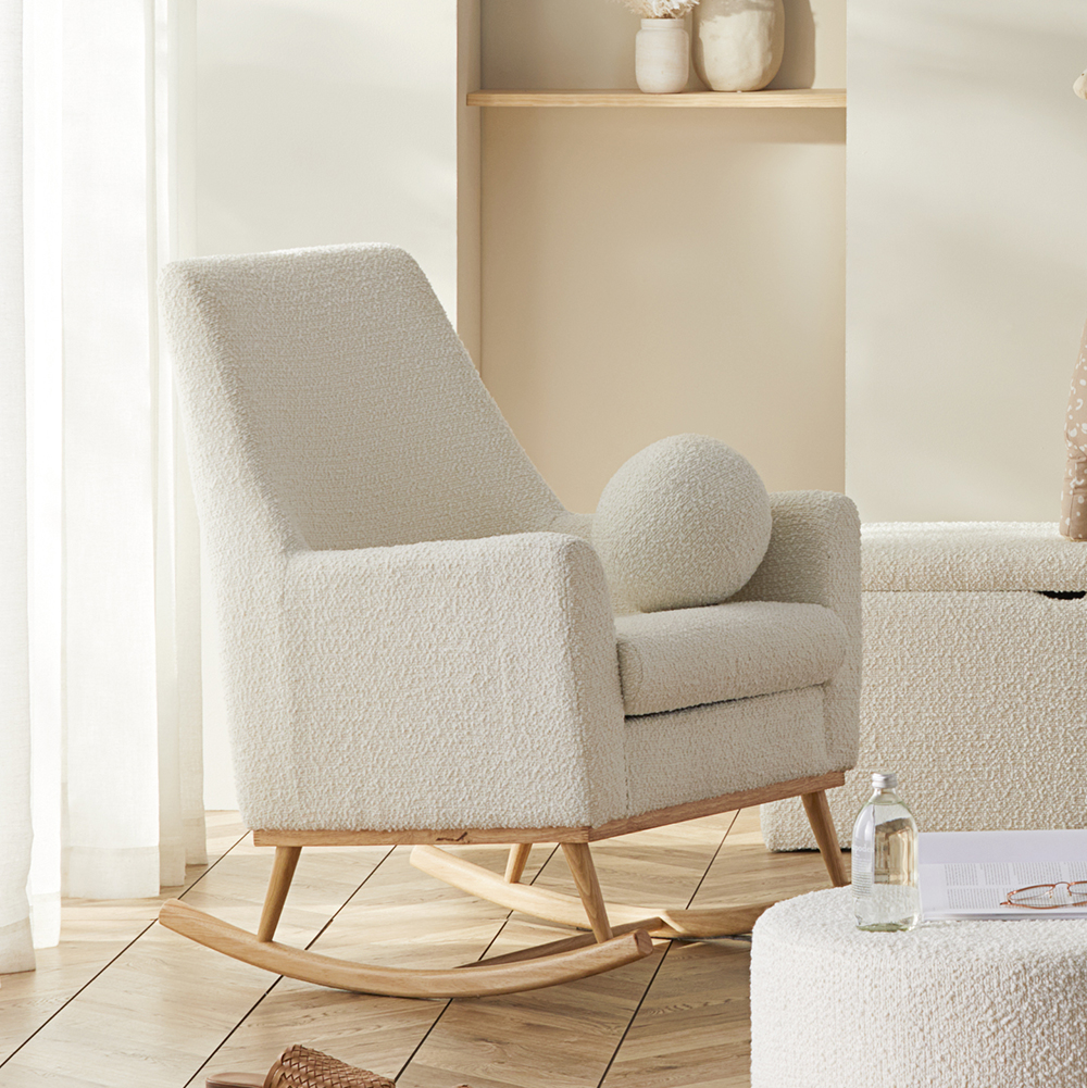 Adairs Kids - Riley White Boucle Rocking Chair | Adairs