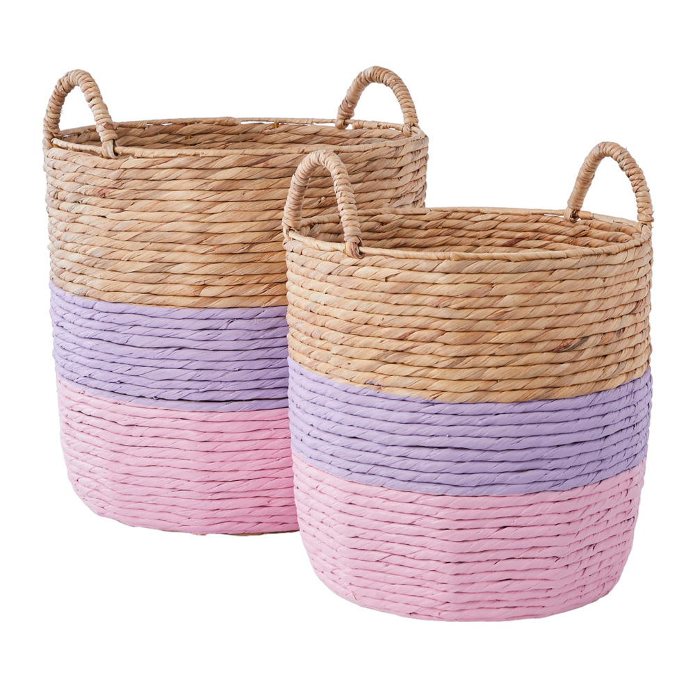 Adairs Kids Taylor Pinks Storage Basket Adairs