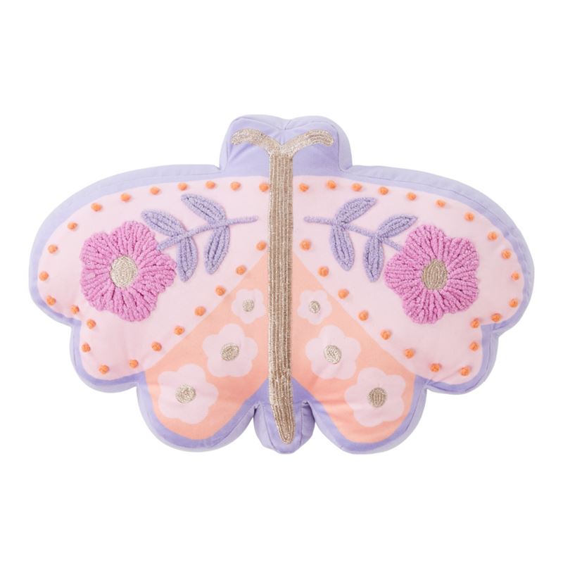 Marni Butterfly Purple Textured Cotton Cushion