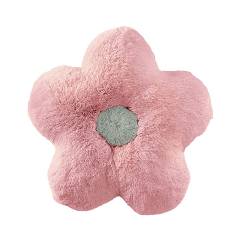 Frankie Multi Flower Faux Fur Shaped Cushion