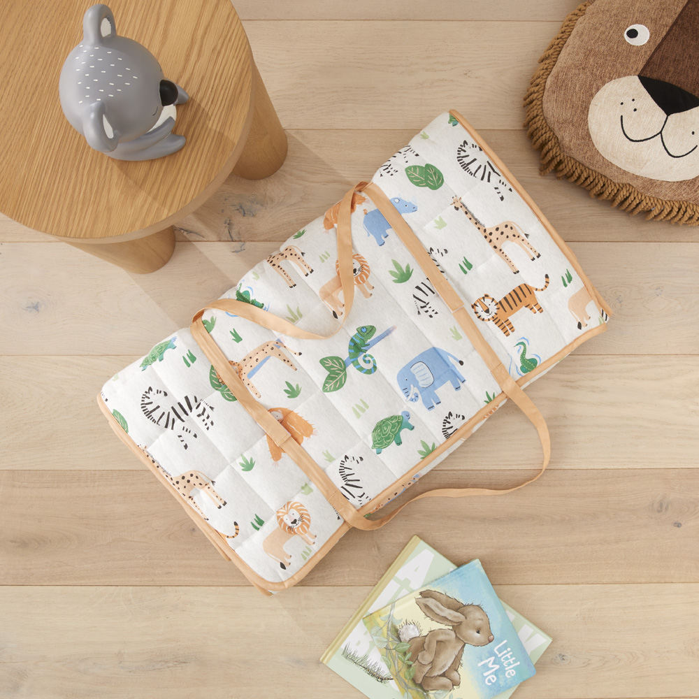 Boy's Print Bamboo Quilted Sleeping Bag with 2-Way Zipper - Spring Sky Octopus Anchor & Feather Cloudy Sea main image 0