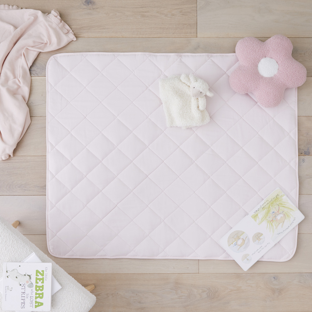 Adairs Kids Stonewashed Pink Lavender Baby Play Mat Adairs