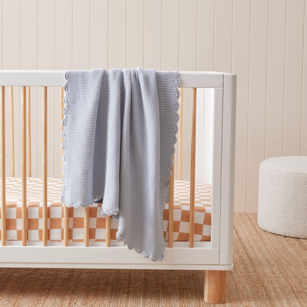 MAGNOLIA BABY - Lennox Smocked Receiving Blanket - Blue