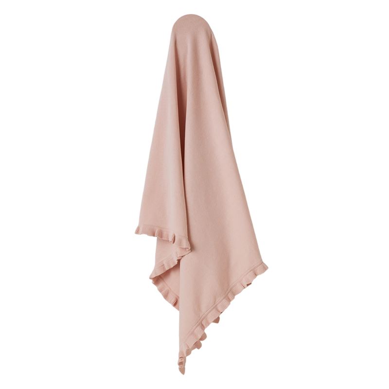 Harmony Nude Pink Frill Baby Blanket