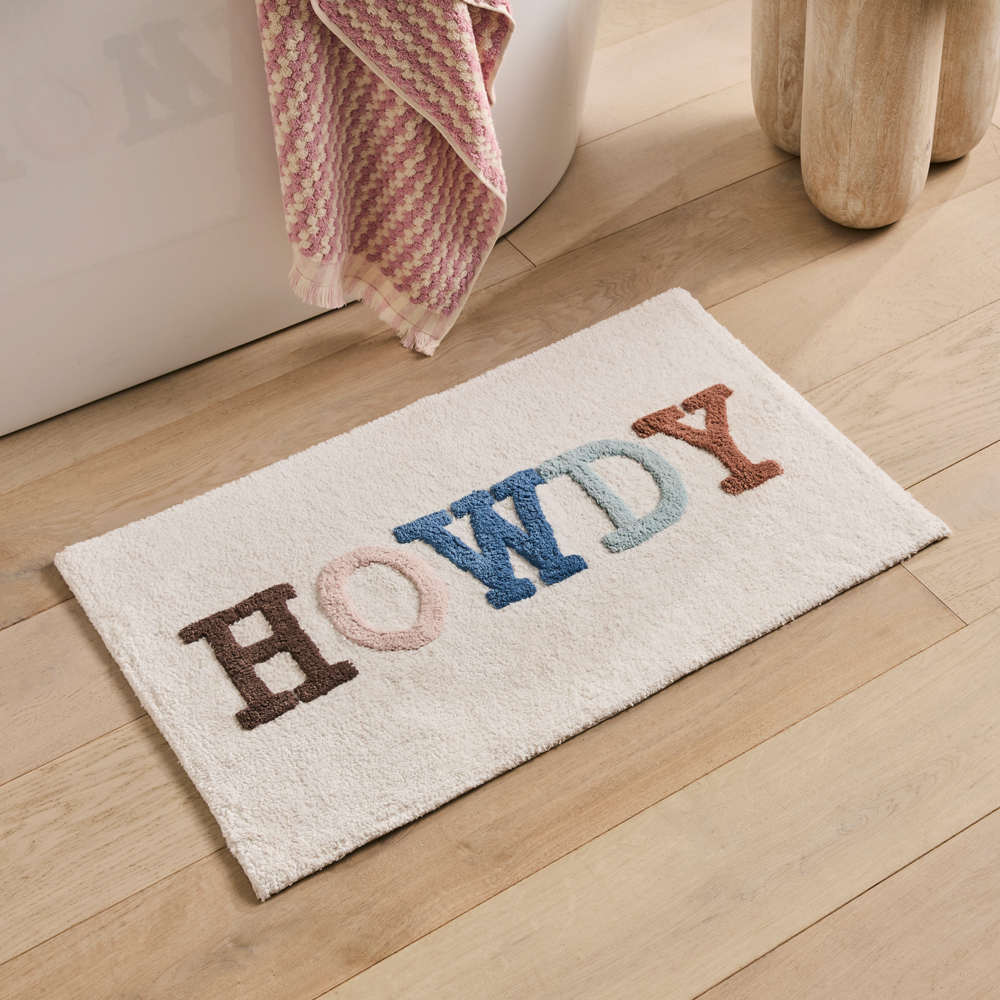 Howdy Natural Multi Bath Mat | Adairs