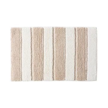 Bethany Stripe Taupe Bath Mat