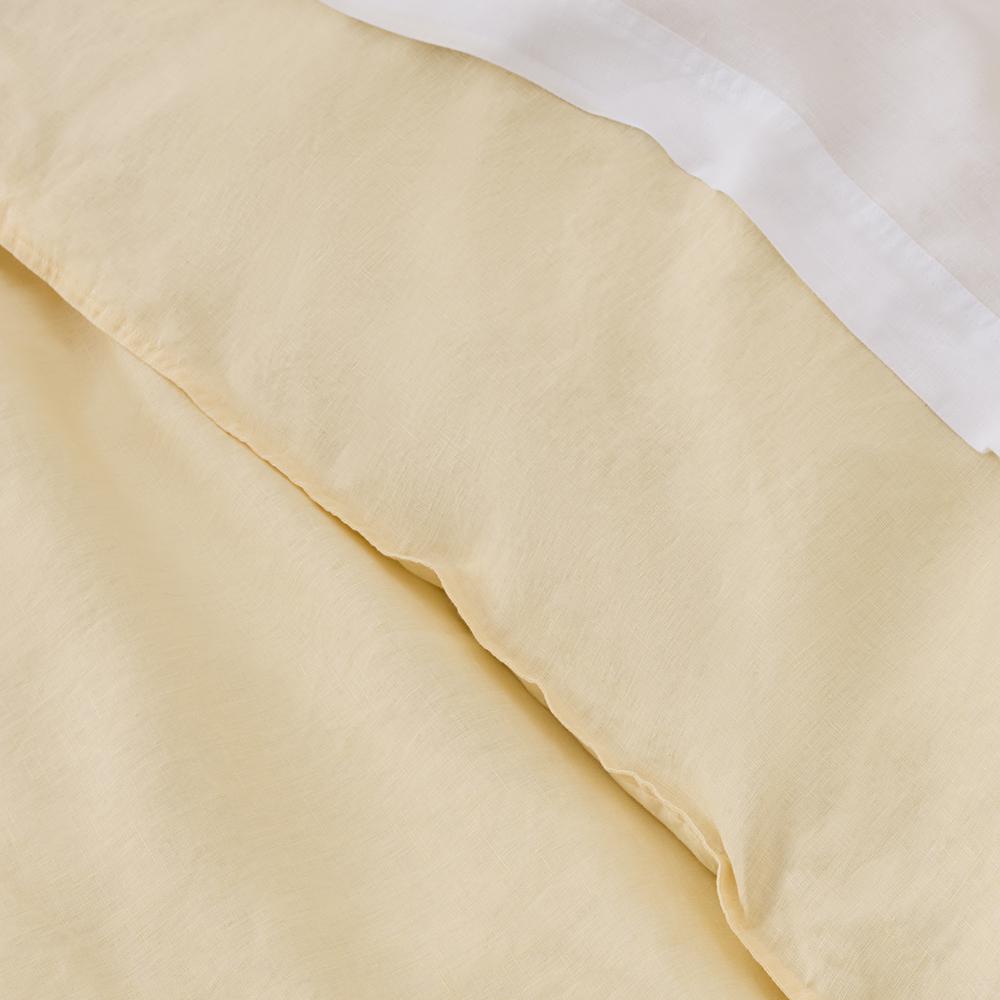 Vintage Washed Linen Lemon Quilted Coverlet Separates | Adairs