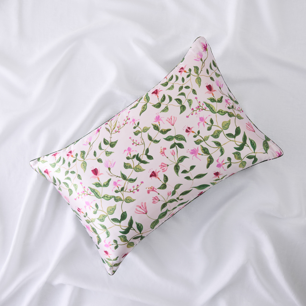 Greta Floral Pure Silk Printed Pillowcase Adairs