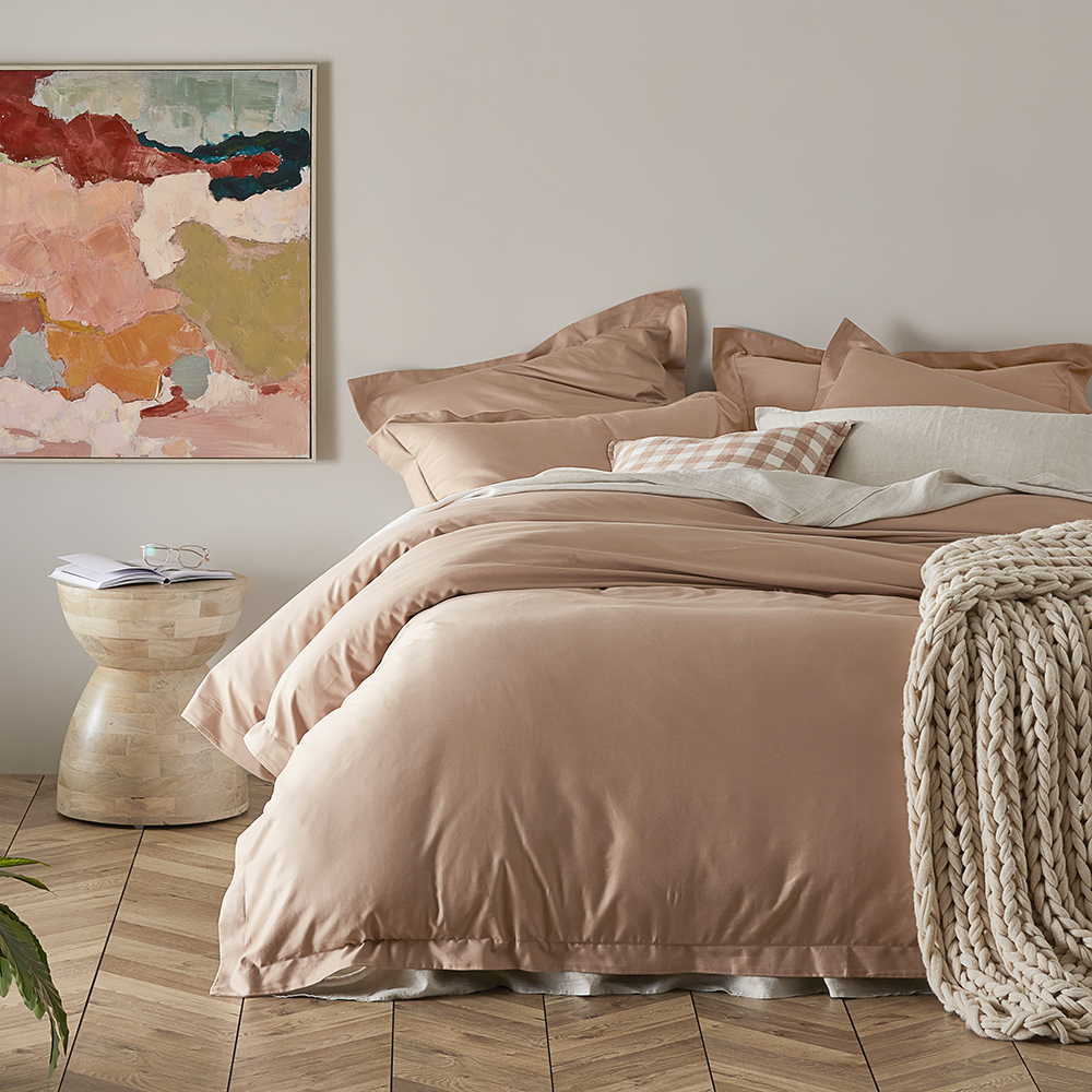 Home Sheets 600tc 600TC Bamboo Cotton Caramel Sheet Set | Adairs