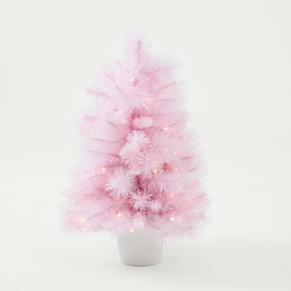 Whimsical Pine LED Potted Christmas Tree