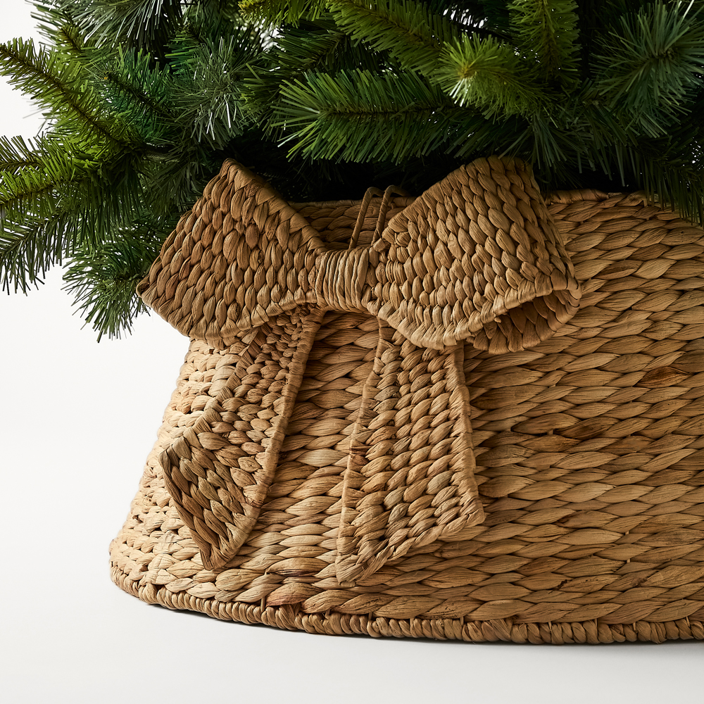 Natural Christmas Tree Skirt Bow | Adairs