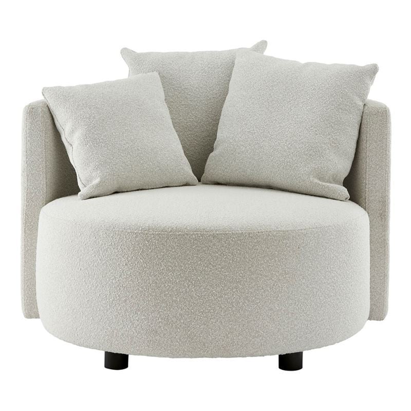 Plume Snow Boucle Chair - Luxurious Oversized Comfort