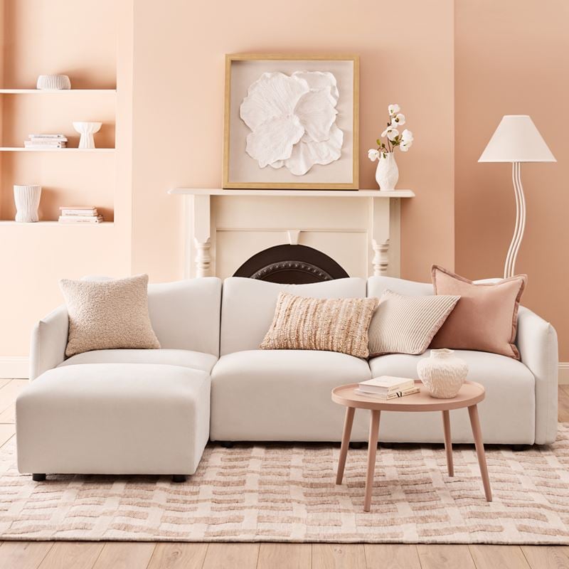 Lola Cream Modular Lounge - Customizable Sofa