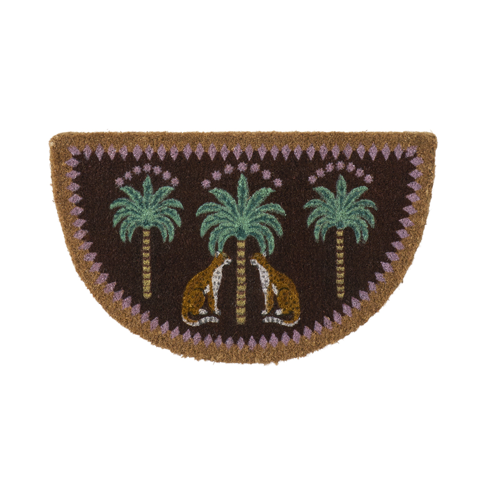 Teal Cheetah Floor Mat