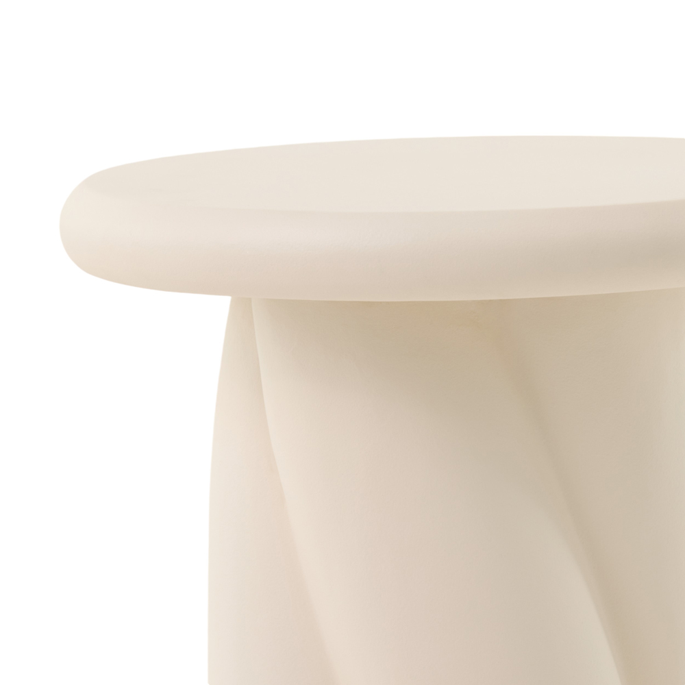 Twist Cream Side Table | Adairs