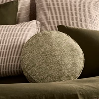 Avril Green Marle Round Cushion