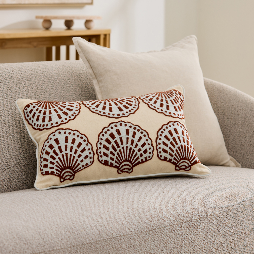 Island Paradise Shells Cushion | Adairs