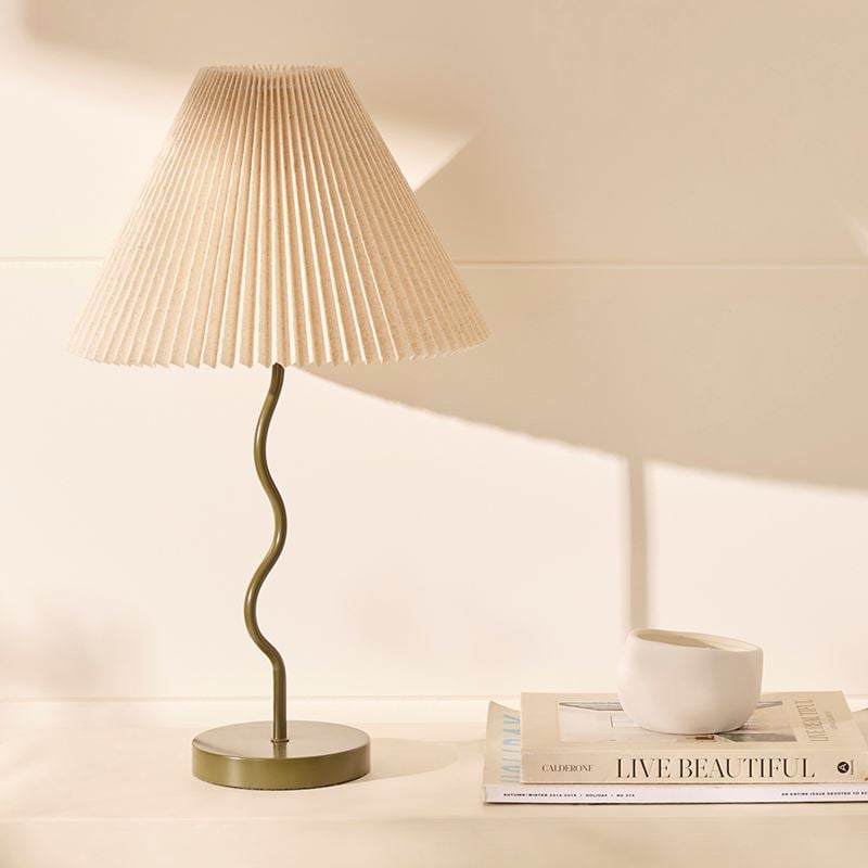 Catalina Forest & Linen Table Lamp - Stylish Design