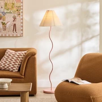 Catalina Rose Linen Floor Light