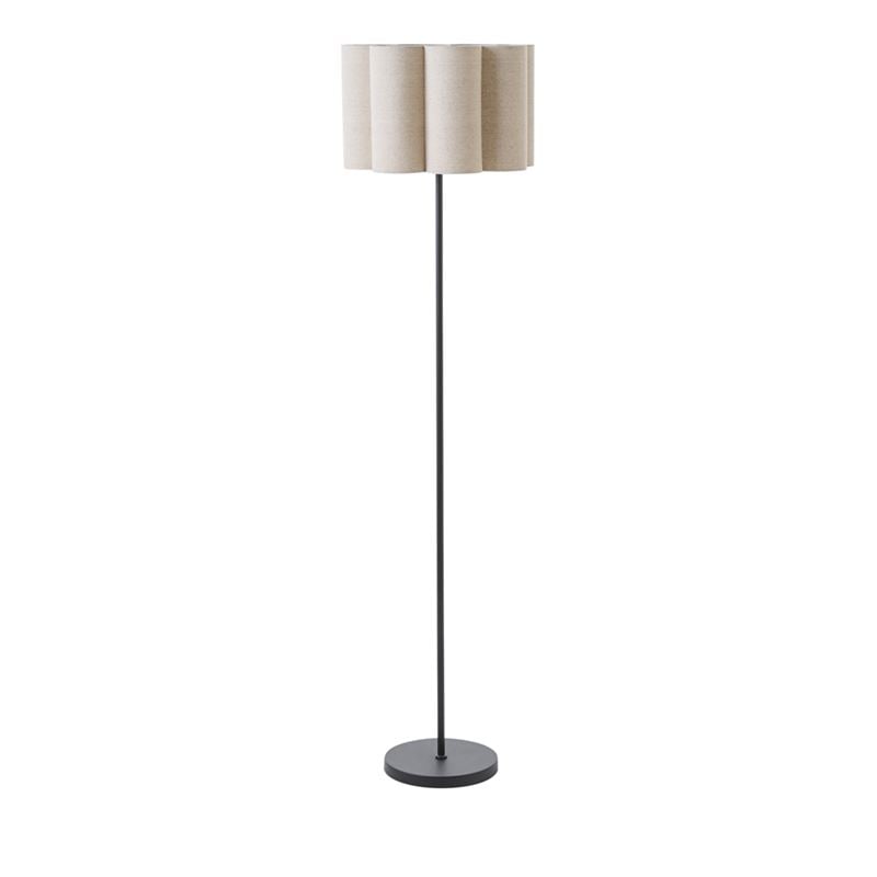 Cliveden Linen & Black Floor Light | Elegant Design