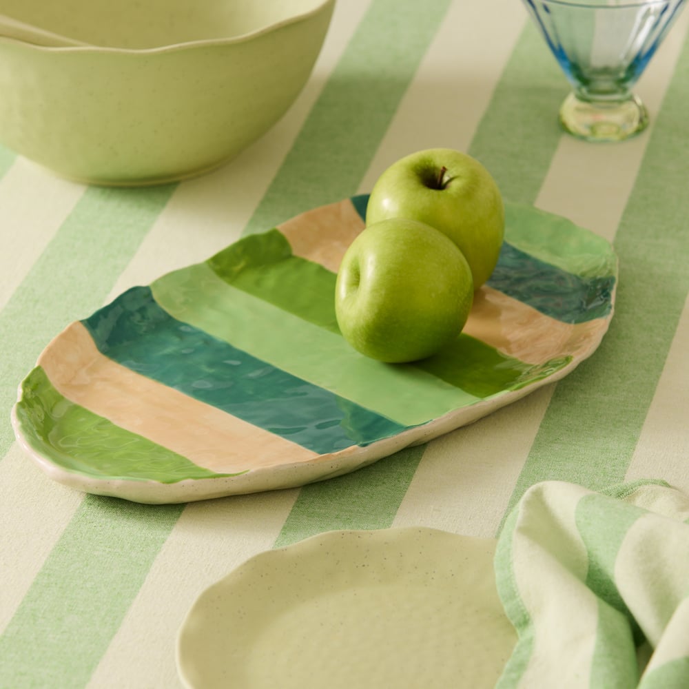 180 Degrees Color Couture Stripe Platter