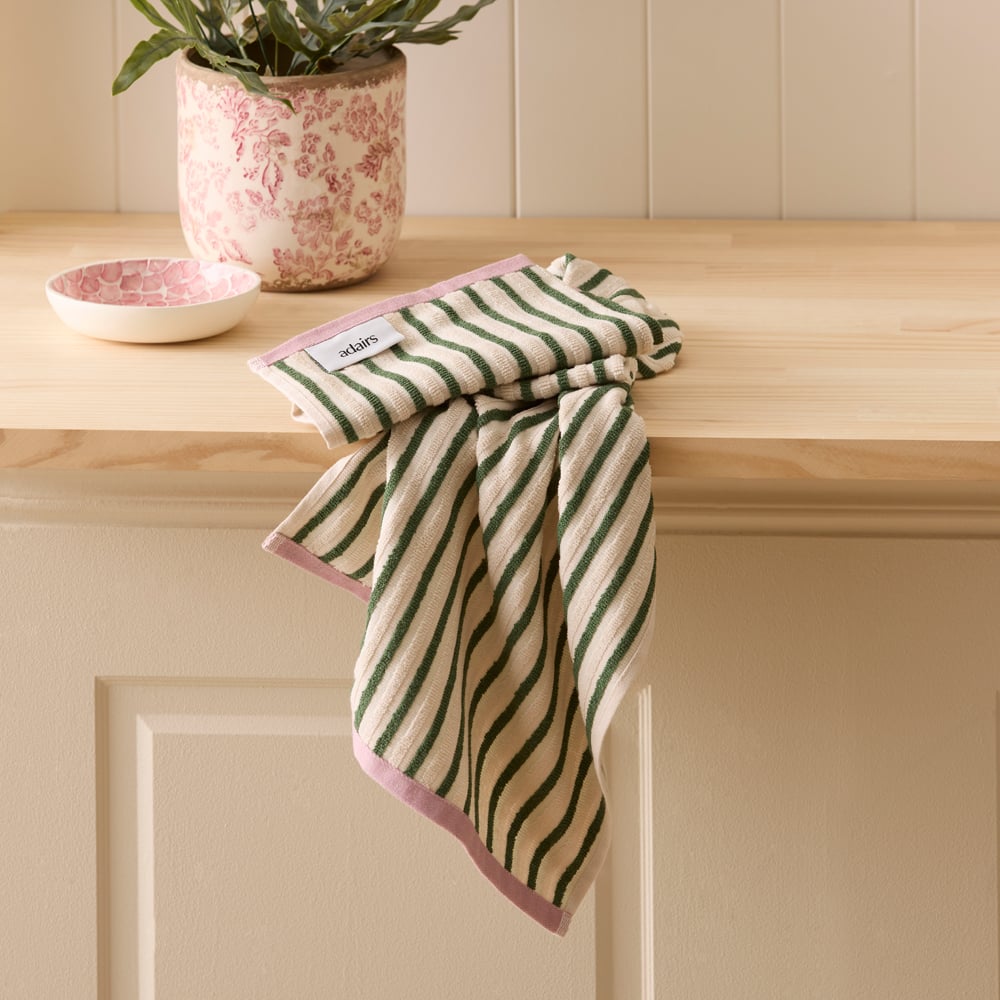 Garden Scene Linen Blend Tea Towel (2 Pack)