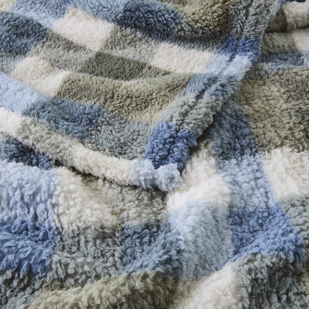 Checked Throws Cloud Green Check Throw | Adairs