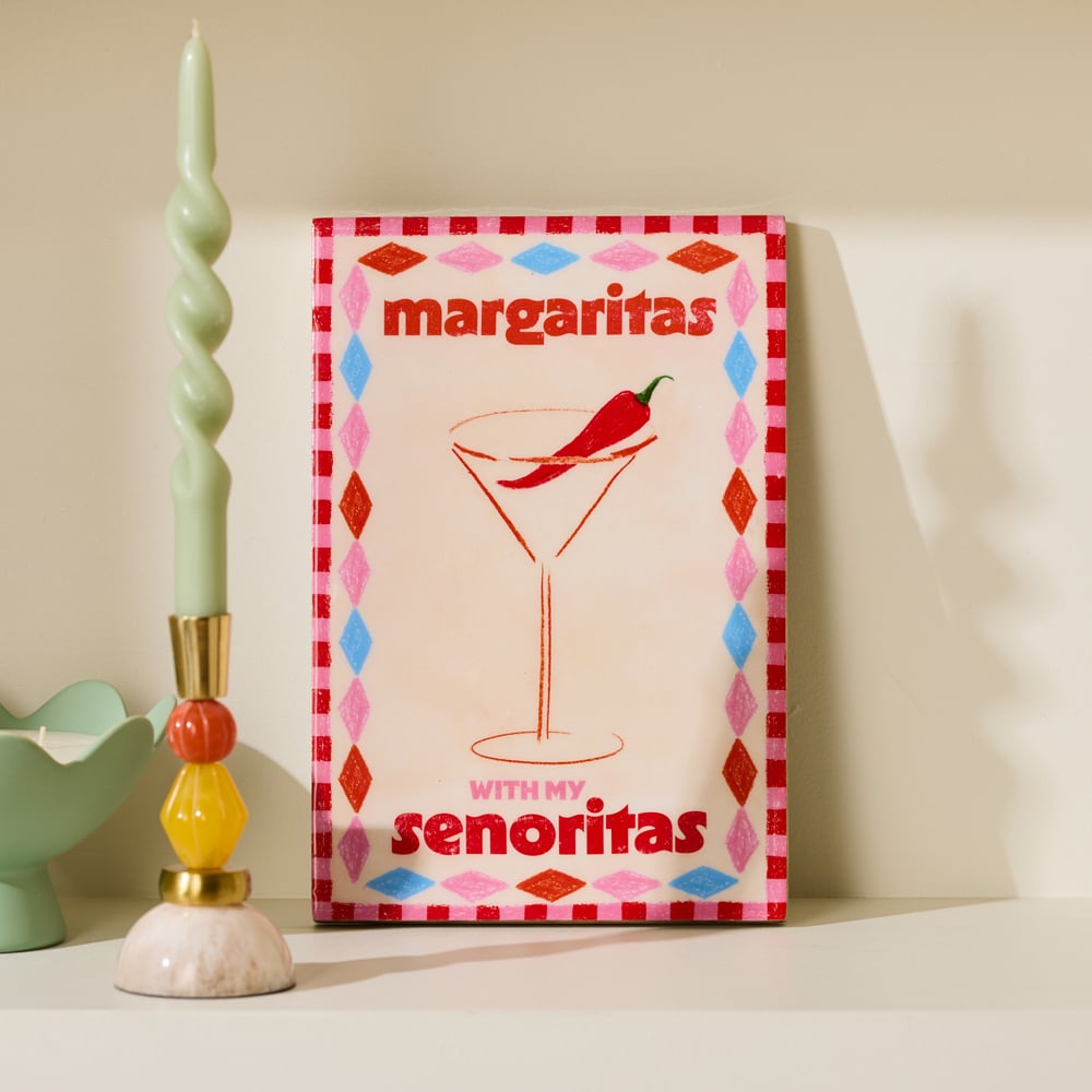Quote Margaritas with my Senoritas Timber Wall Art | Adairs