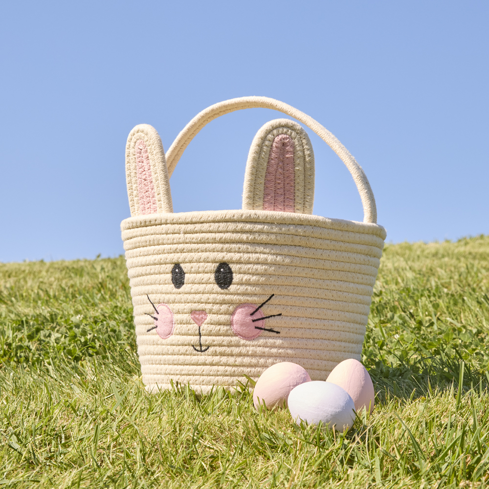 Adairs Kids - Pink Bunny Basket | Adairs